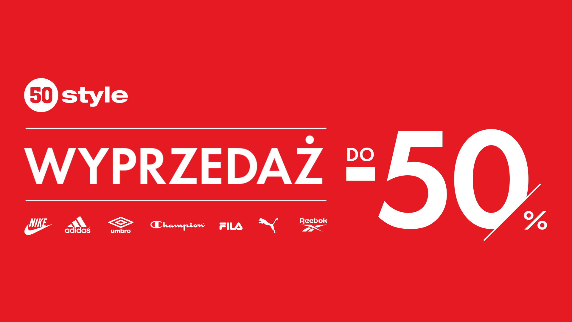 Wyprzedaż do -50%