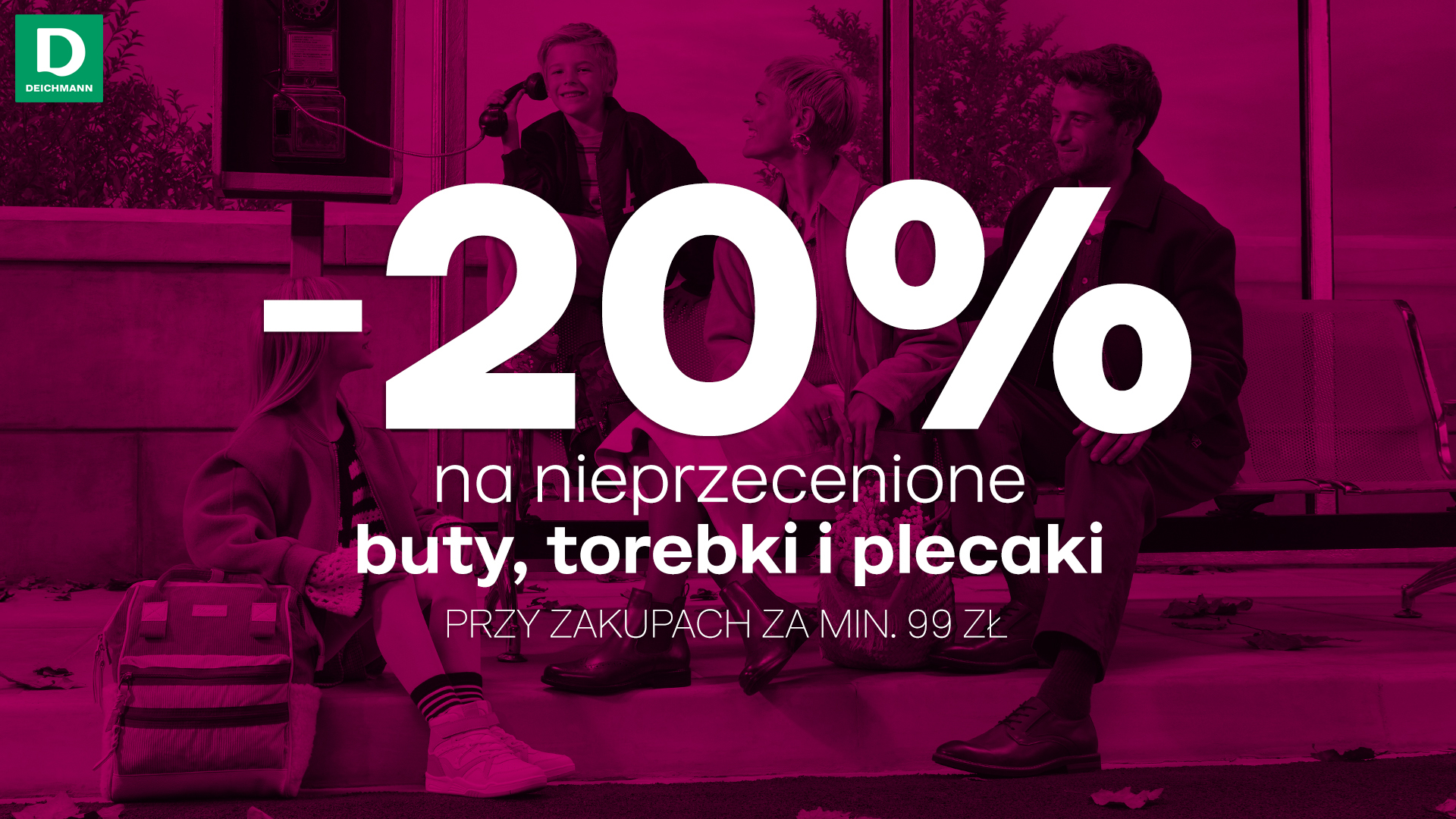 Ale akcja w DEICHMANN! Od 27 września do 02 października wszystkie nieprzecenione buty, torebki i plecaki kupicie z rabatem 20%!