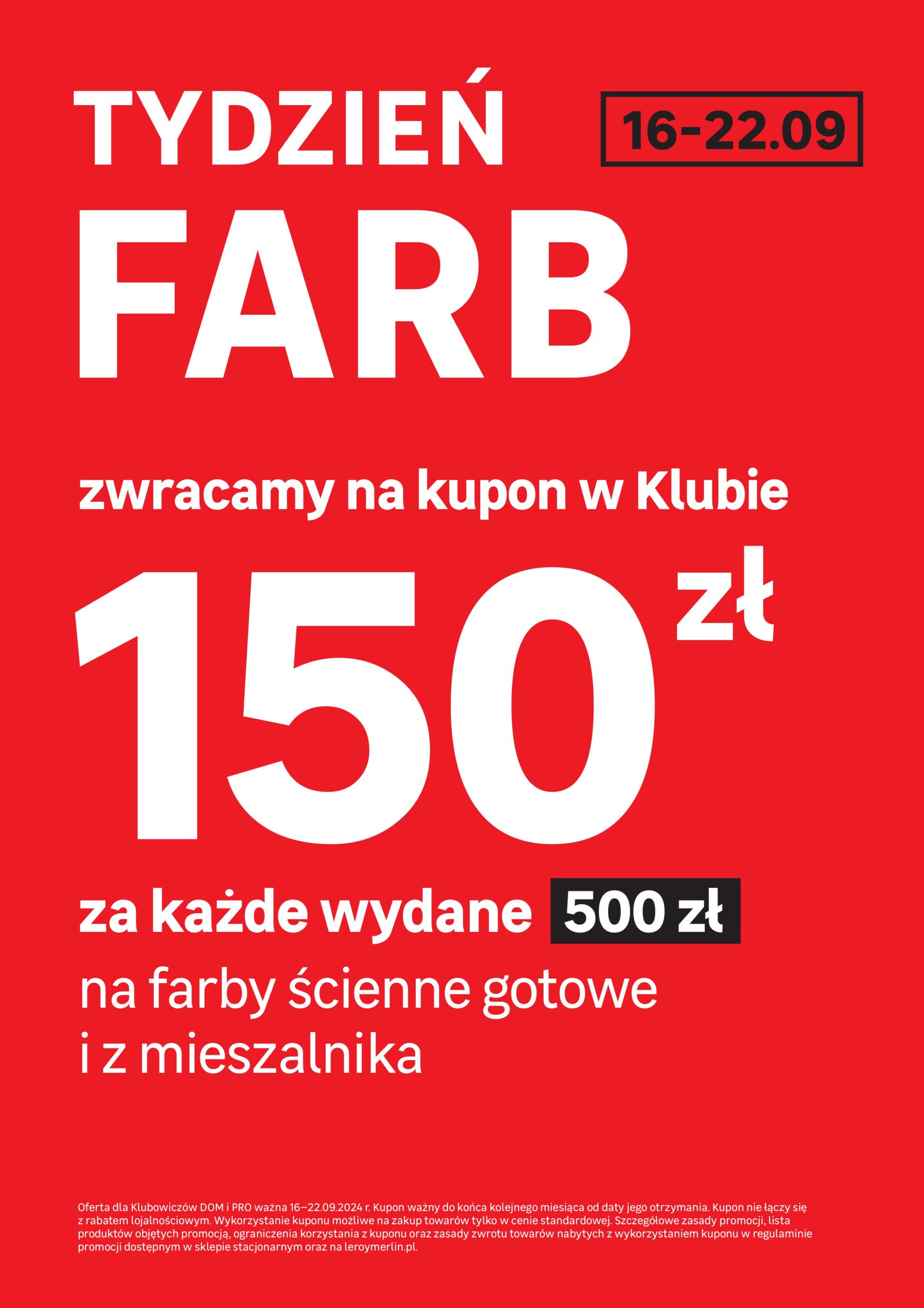 Od 16 do 22.09 trwa tydzień farb!