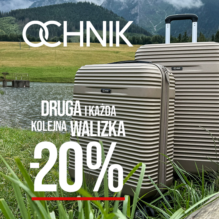 -20% na drugą i każdą kolejną walizkę