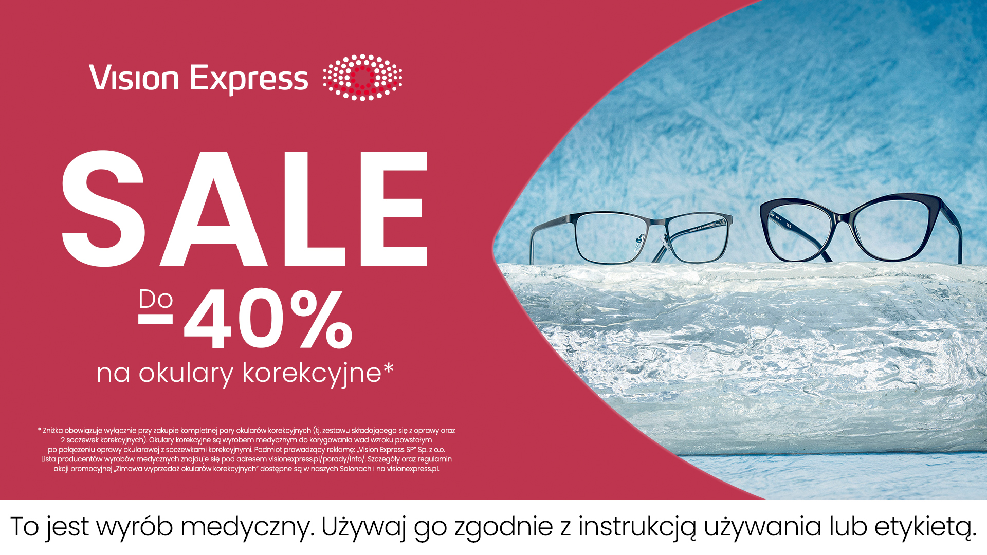 Zimowa wyprzedaż do 40%* na okulary korekcyjne!