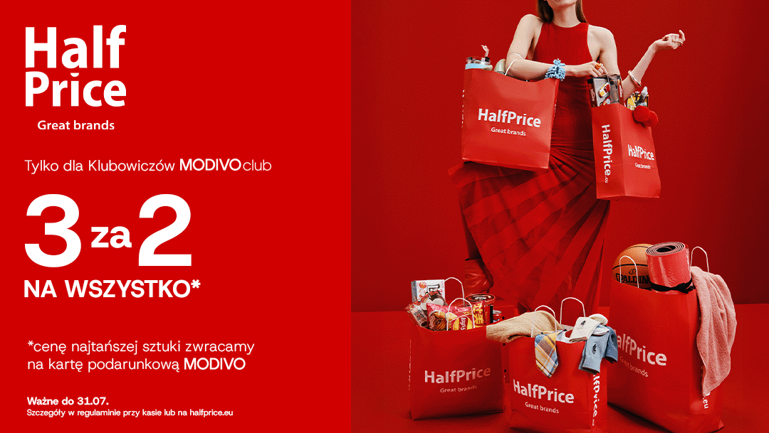 Promocja 3 za 2 na cały asortyment – HalfPrice