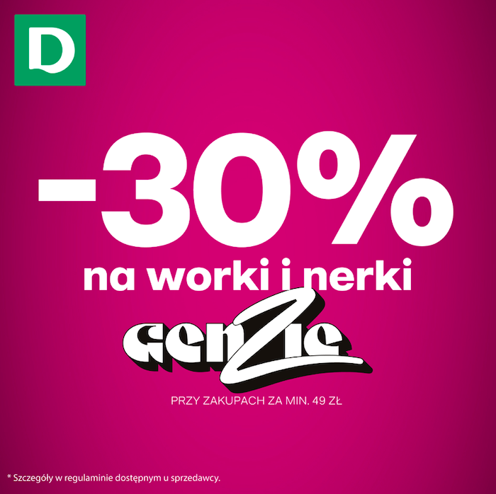 -30% na worki i nerki GENZIE przy zakupie za min. 49 zł!