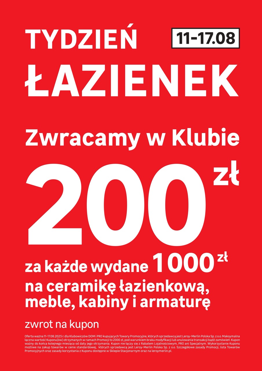 TYDZIEŃ ŁAZIENEK W LEROY MERLIN