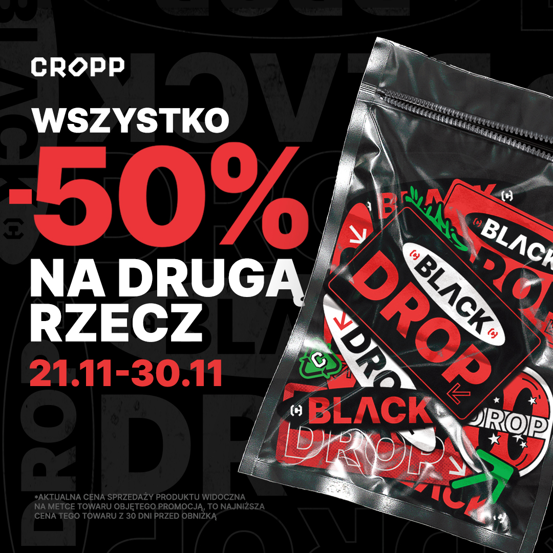 BLACK DROP W CROPP!