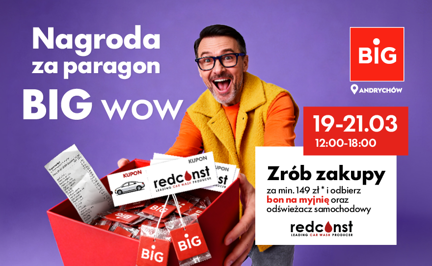 Darmowy BIG voucher na myjnię i zapach do auta