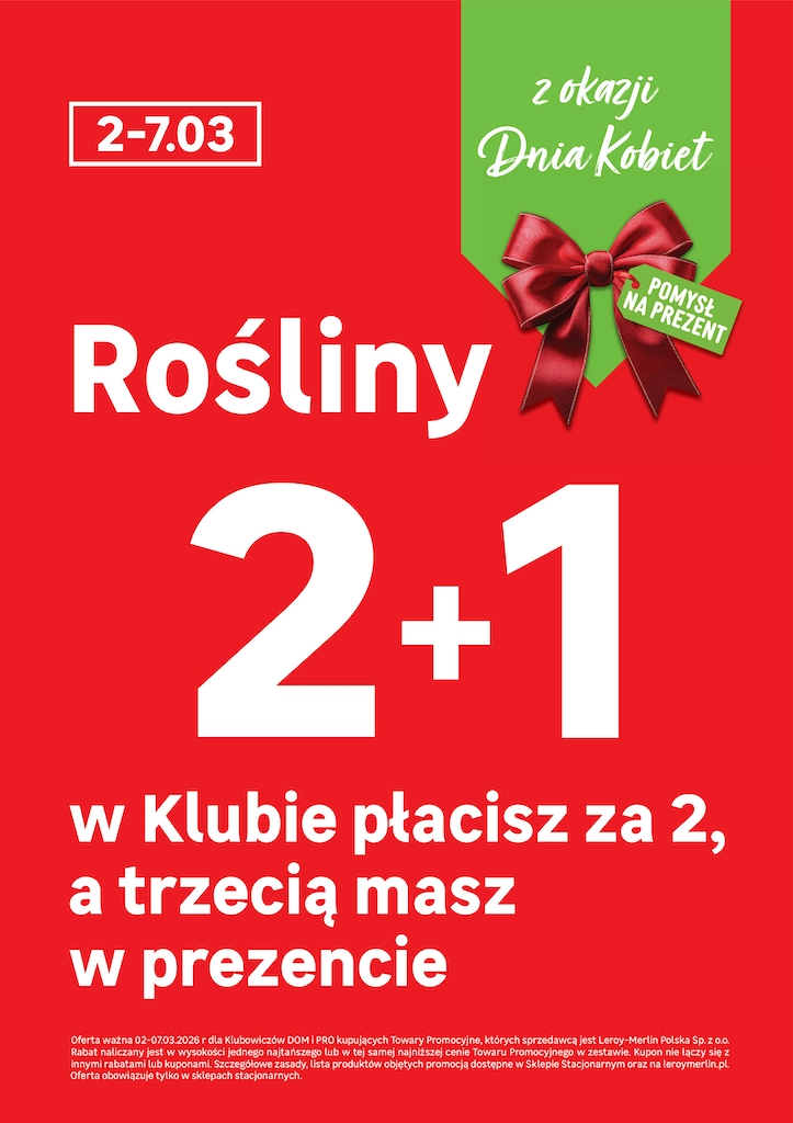 2+1 na rośliny w Klubie DOM i PRO w Leroy Merlin!