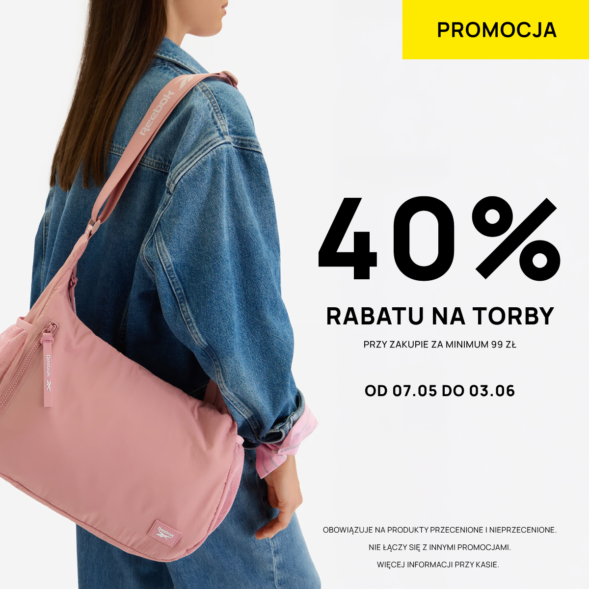40% rabatu na torby przy zakupie za minimum 99 zł.