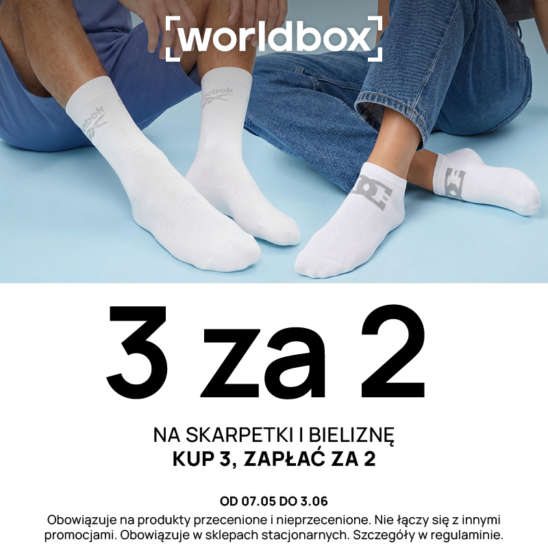 Weź 3 pary skarpet lub bielizny, zapłać tylko za 2.