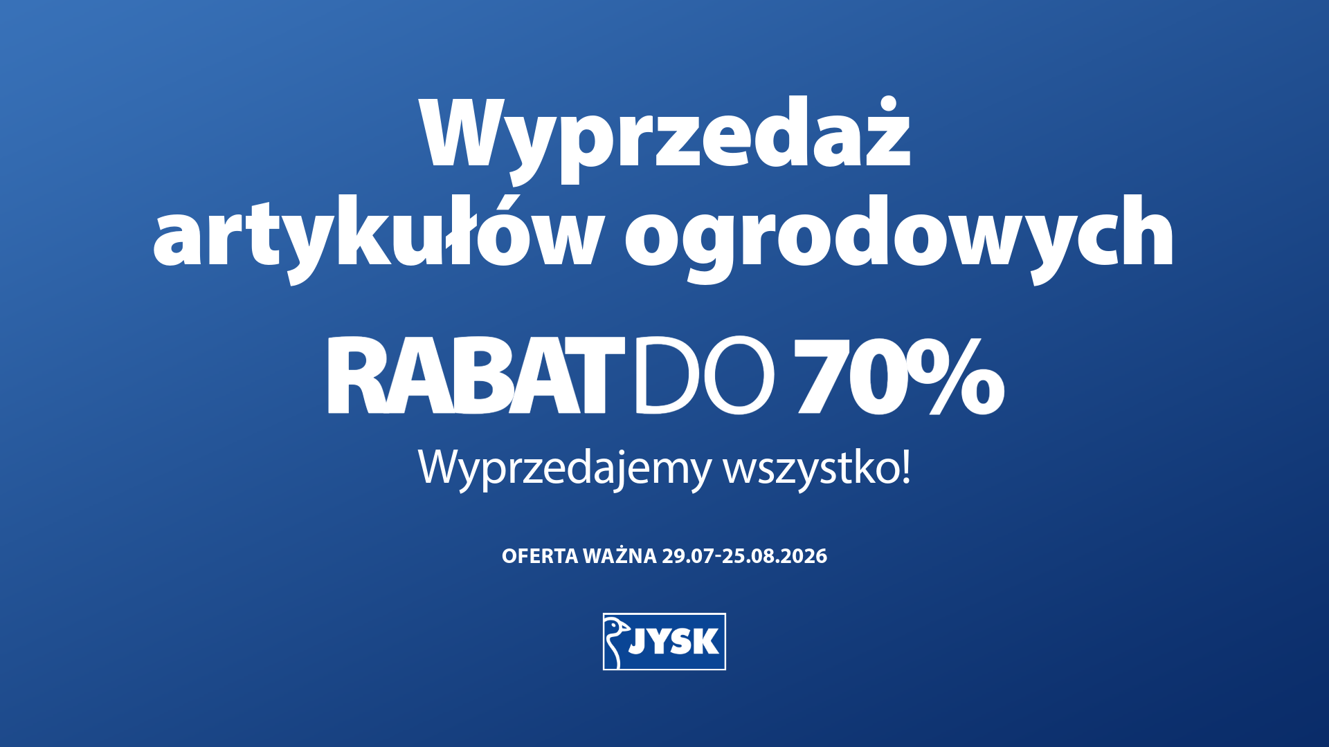 Wielka wyprzedaż ogrodu w JYSK właśnie ruszyła!