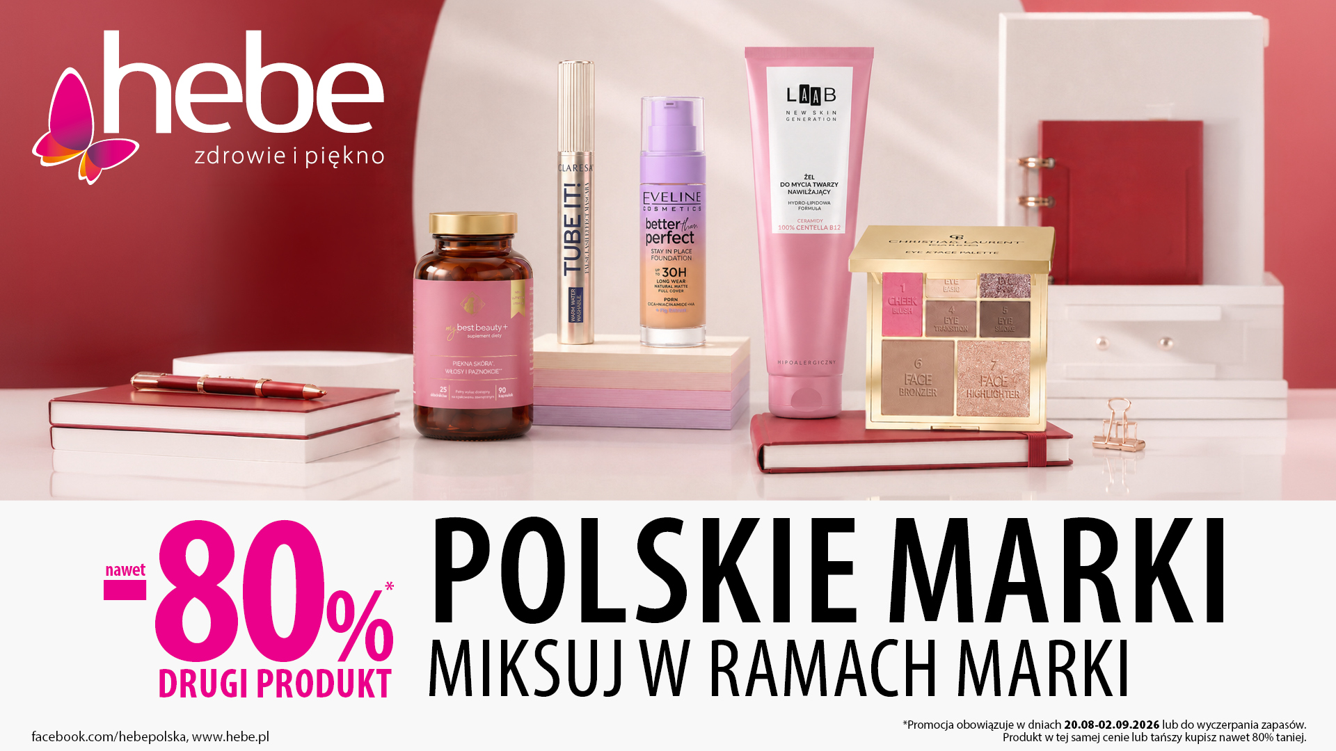 POLSKIE MARKI nawet -80% na drugi produkt w Hebe!