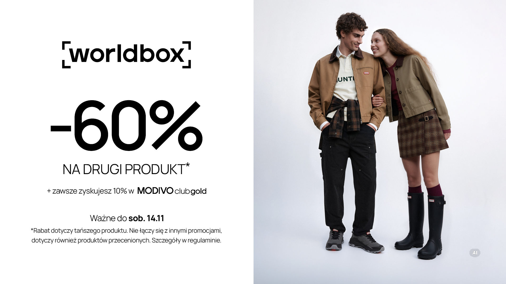 Aż 60% rabatu na drugi, tańszy produkt w Worldbox!
