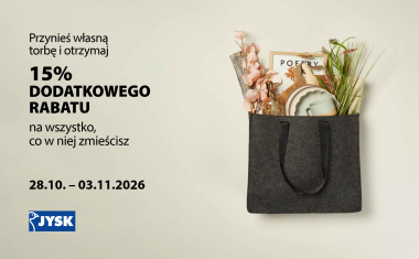 Znajdź NAJWIĘKSZĄ torbę i weź ją na zakupy z JYSK!