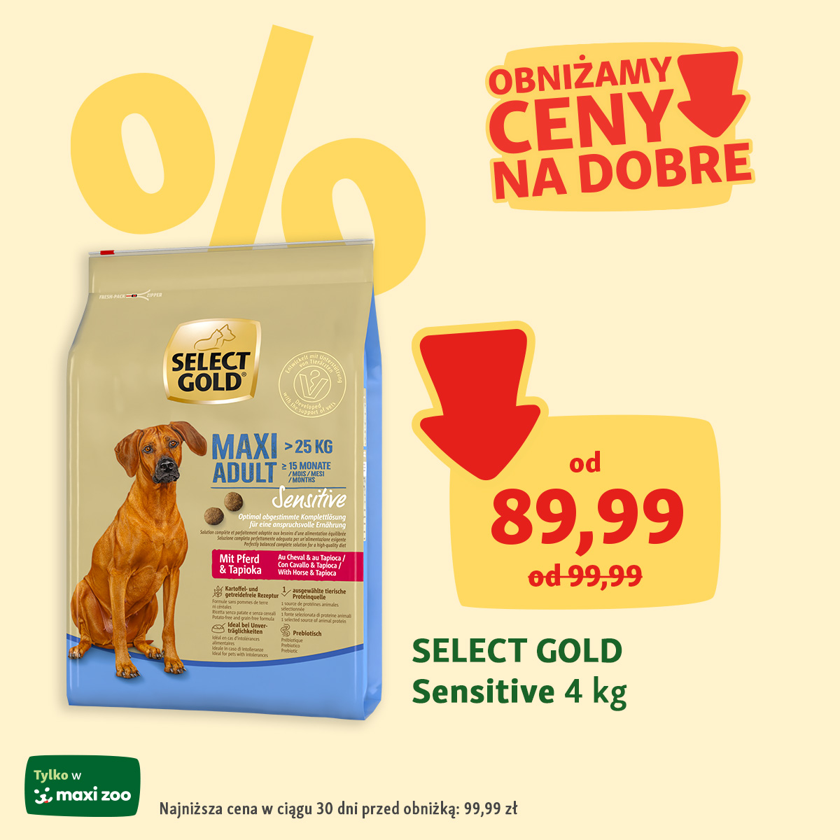 Maxi Zoo obniża ceny na dobre*!