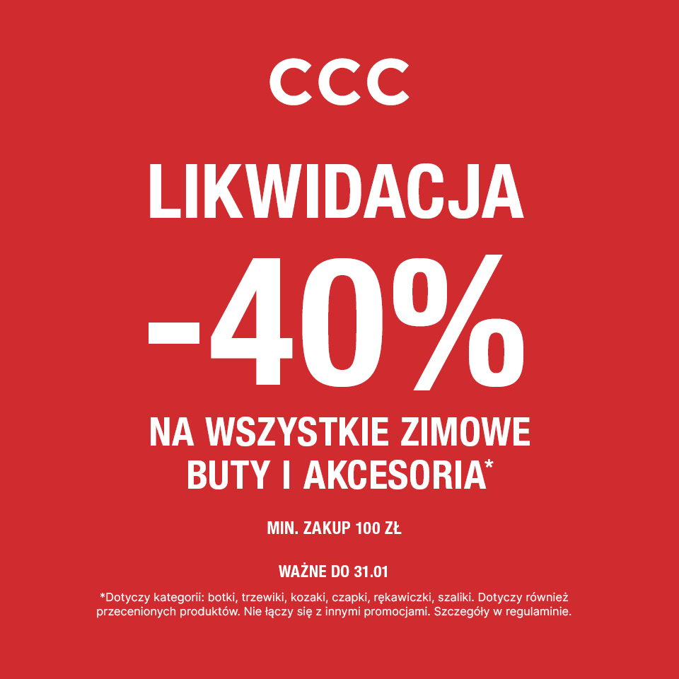 LIKWIDACJA -40% NA WSZYSTKIE ZIMOWE BUTY I AKCESORIA