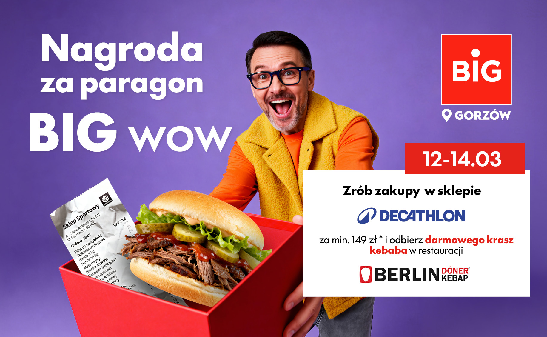 Darmowy BIG kebab za sportowe zakupy!