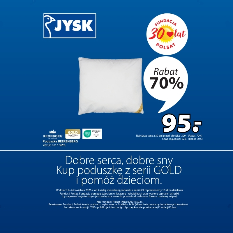 Dobre serca, dobre sny w JYSK!