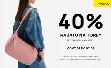 40% rabatu na torby przy zakupie za minimum 99 zł.