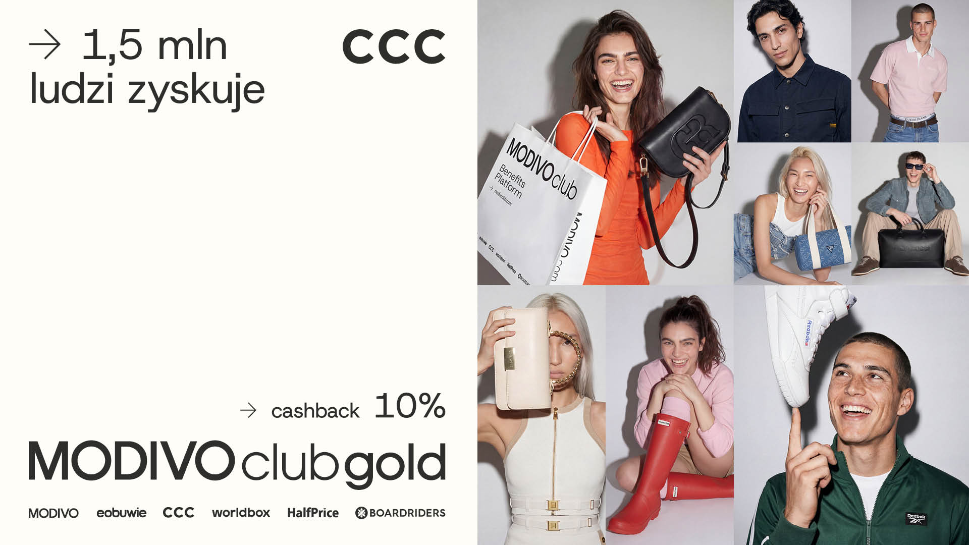 Z MODIVOclub GOLD zyskujesz 10% zwrotu za każde zakupy.