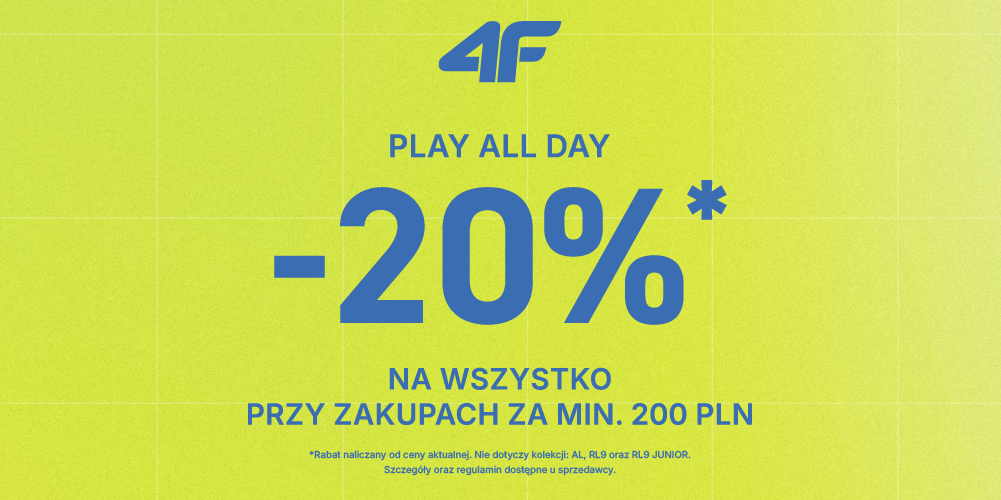 PROMOCJA -20% PLAY ALL DAY
