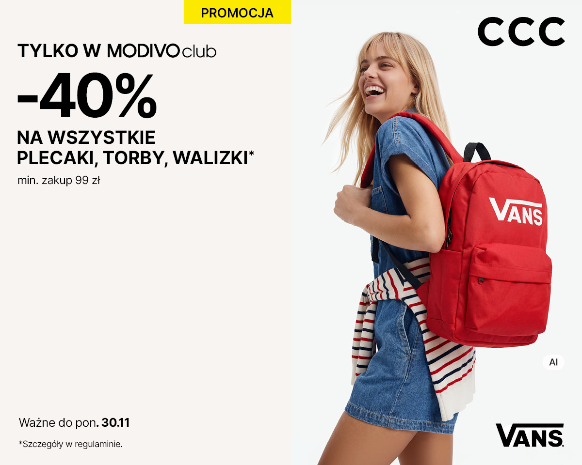 Nowy sezon i -40% na wszystkie plecaki, torby i walizki z MODIVOclub!
