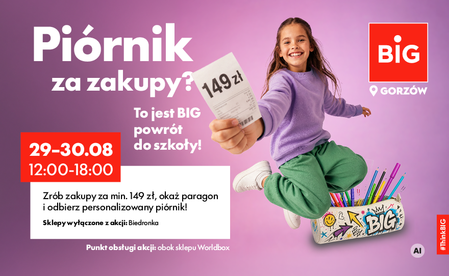 Odbierz spersonalizowany piórnik w BIG Gorzów!