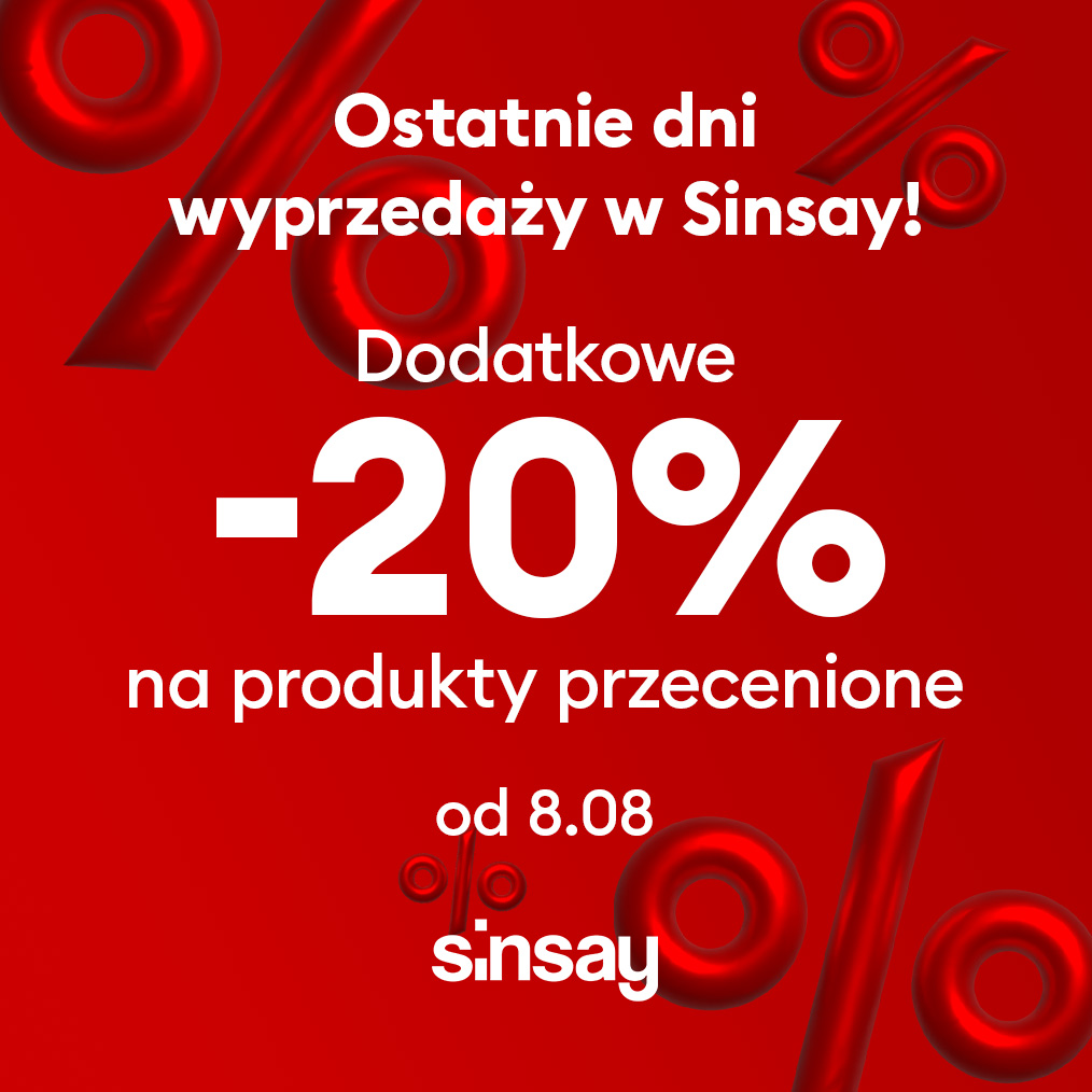 Ostatnie dni wyprzedaży w Sinsay!
