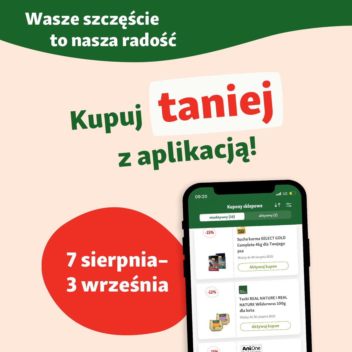 Oszczędzaj z kuponami w aplikacji Maxi Zoo!