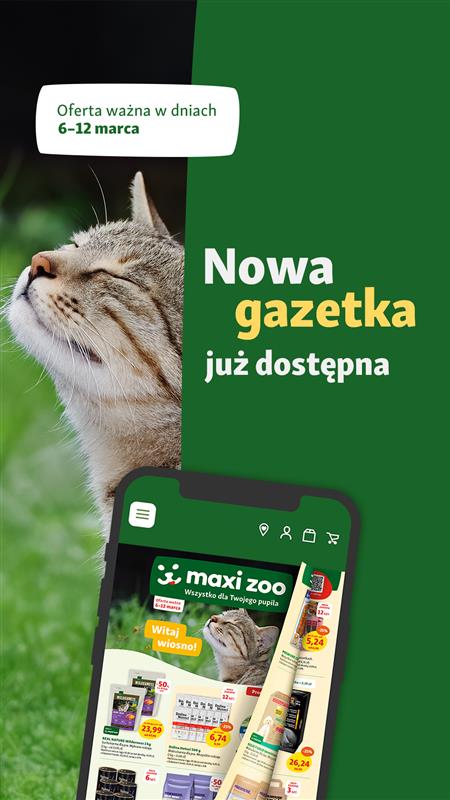 Najnowsza gazetka i najnowsze rabaty w sklepach stacjonarnych Maxi Zoo!
