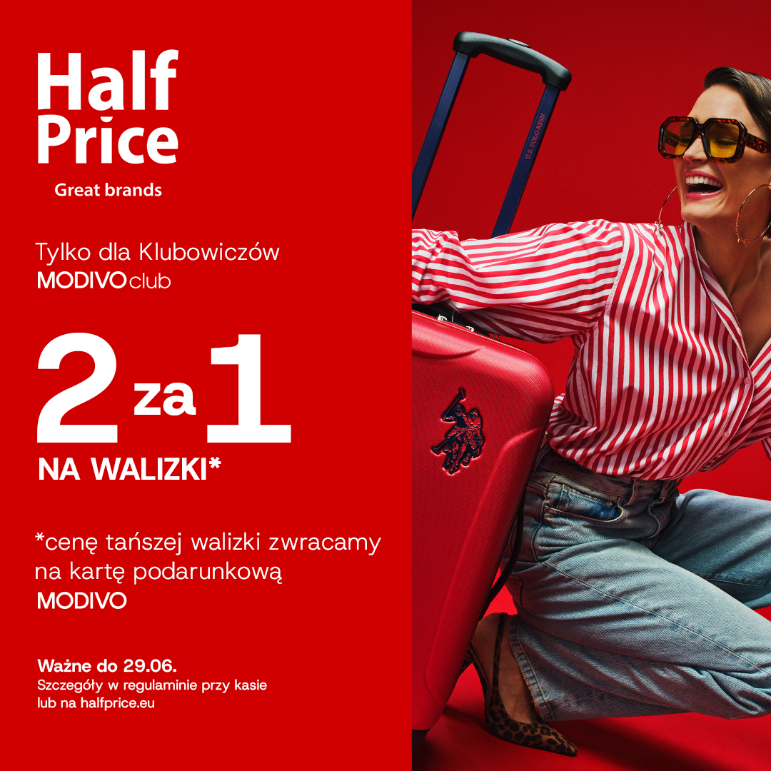 Akcja 2za1 na walizki w HalfPrice!