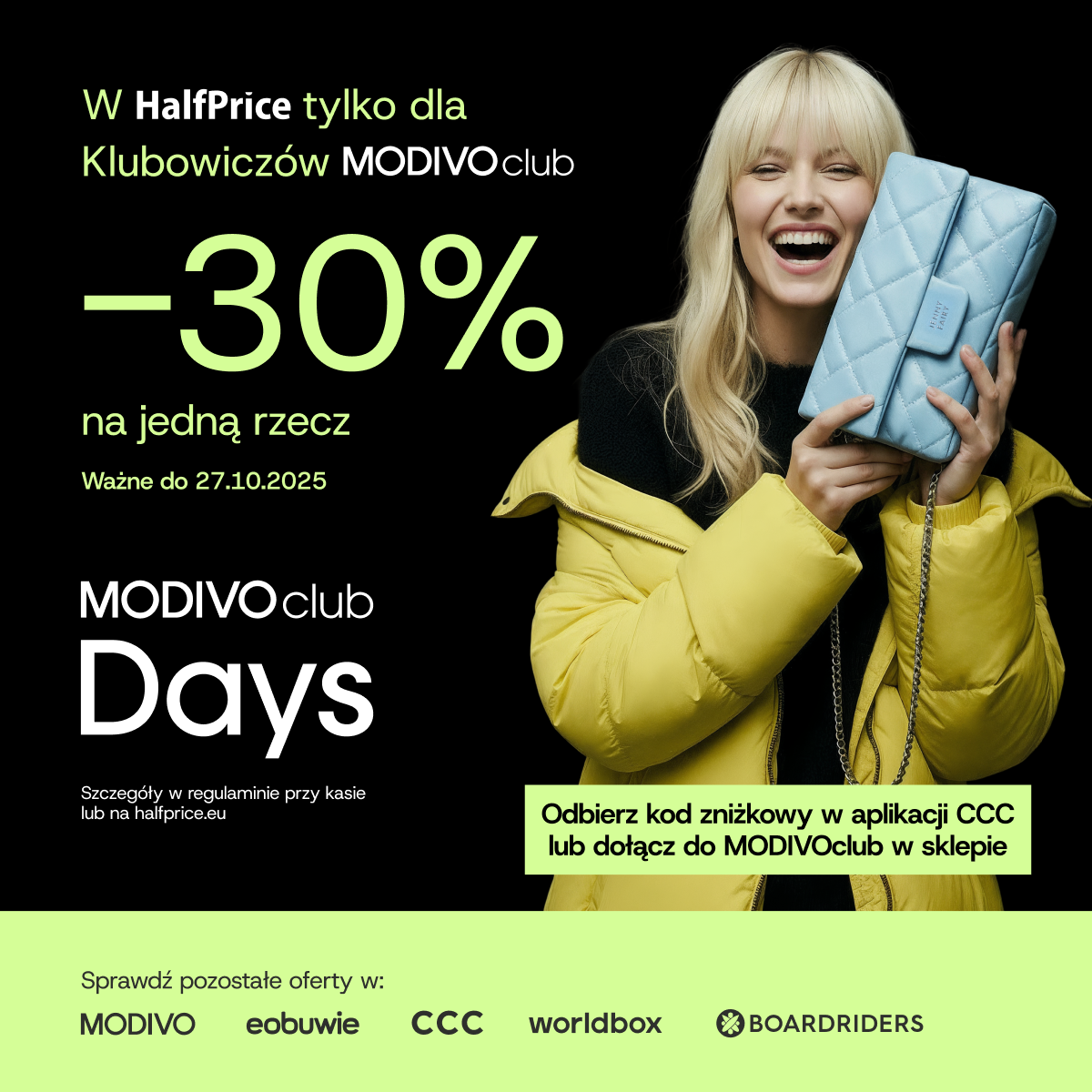-30% na jeden dowolny produkt w HalfPrice!