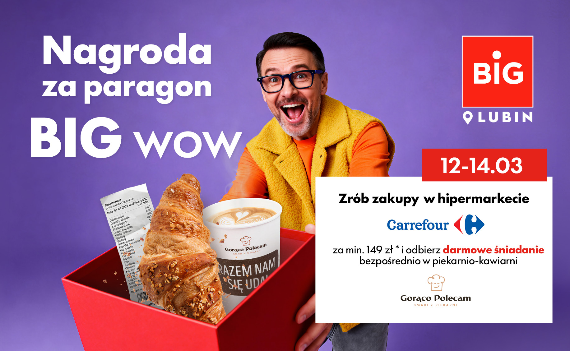 Darmowe BIG śniadanie za zakupy!