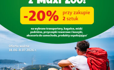 Maxi Zoo: -20% na akcesoria podróżne przy zakupie 2 sztuk
