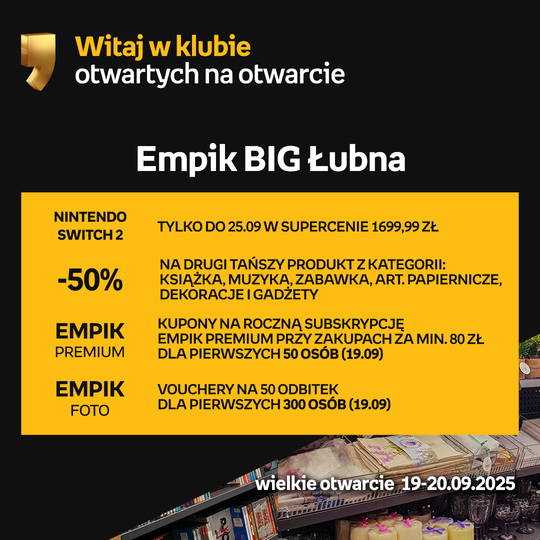 Wielkie otwarcie EMPIK w BIG Łubna!