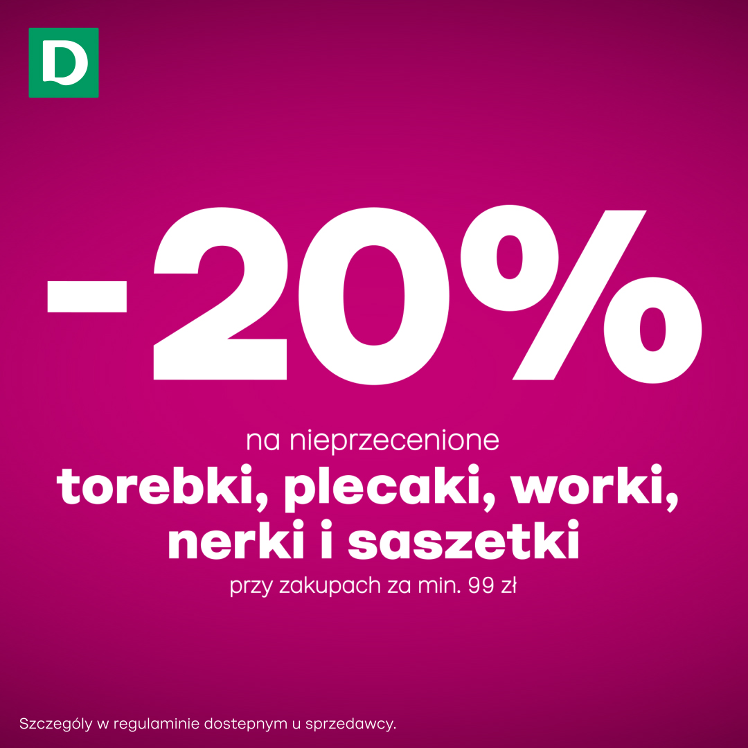– 20% na torebki i plecaki w Deichmann!