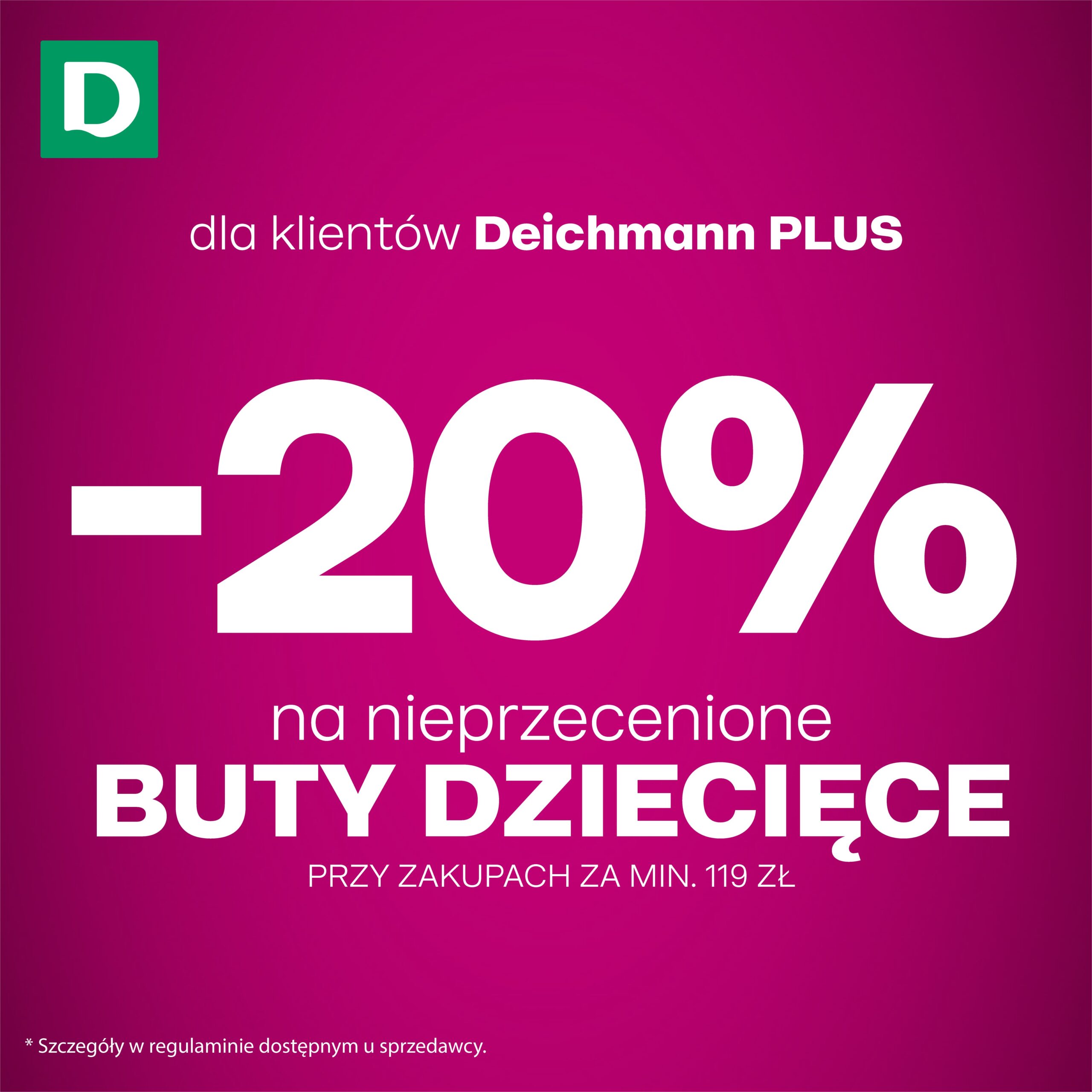 Deichmann: -20% na nieprzecenione buty dziecięce!