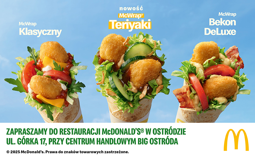 Wyrusz do McDonald’s® na nowego McWrap® Teriyaki i chrupiące przekąski w azjatyckim stylu!