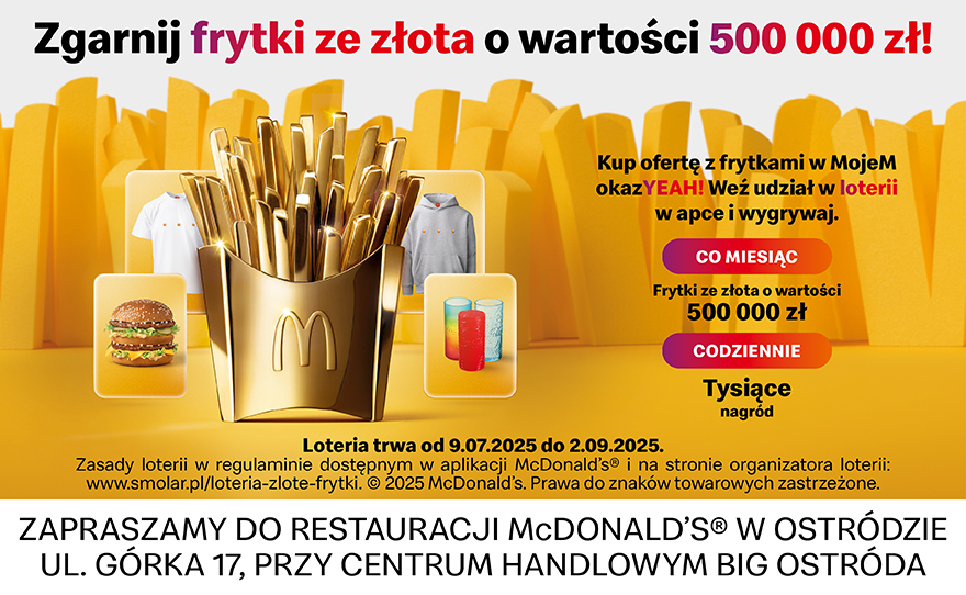 Zgarnij frytki ze złota o wartości 500 000 zł w McDonald’s!