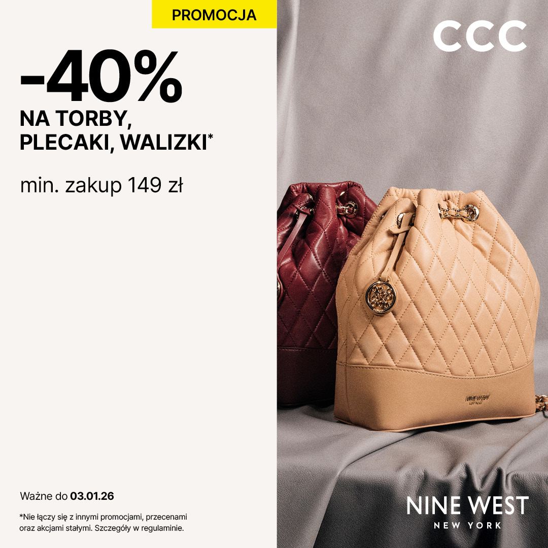 – 40% na TORBY, PLECAK, WALIZKI