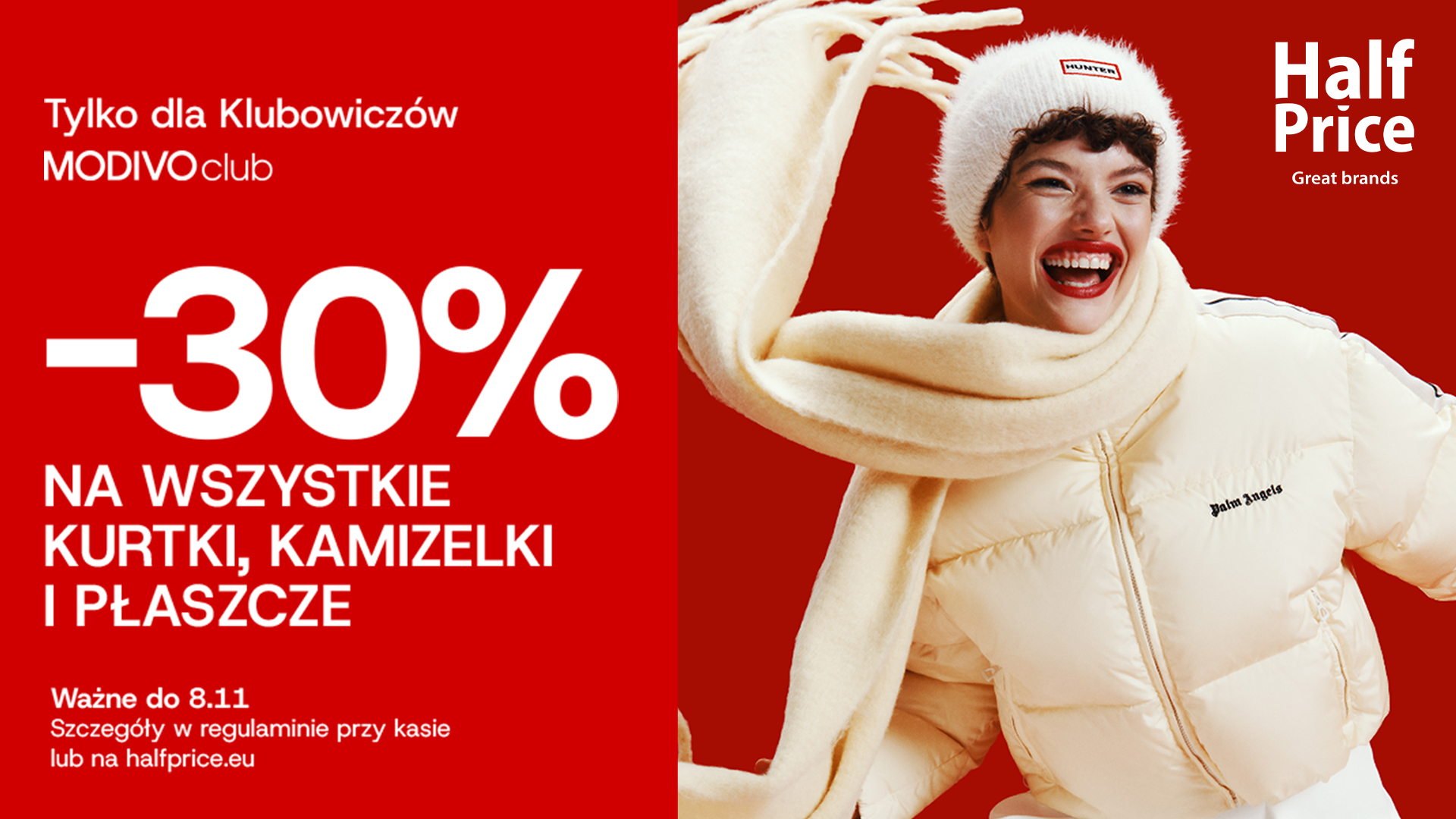 W HalfPrice wszystkie kurtki od światowych marek tańsze o 30%!