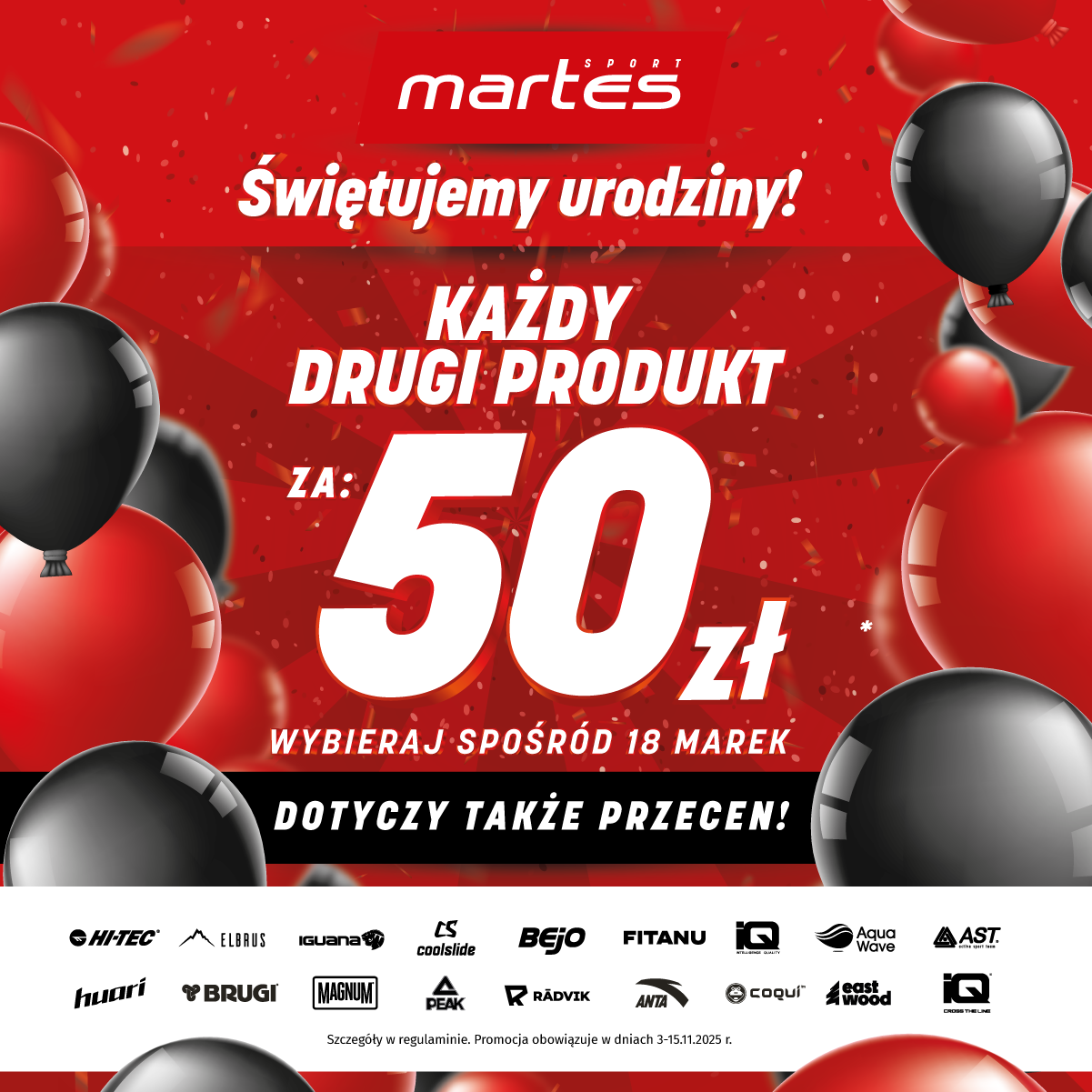Świętujemy URODZINY sklepu Martes Sport!