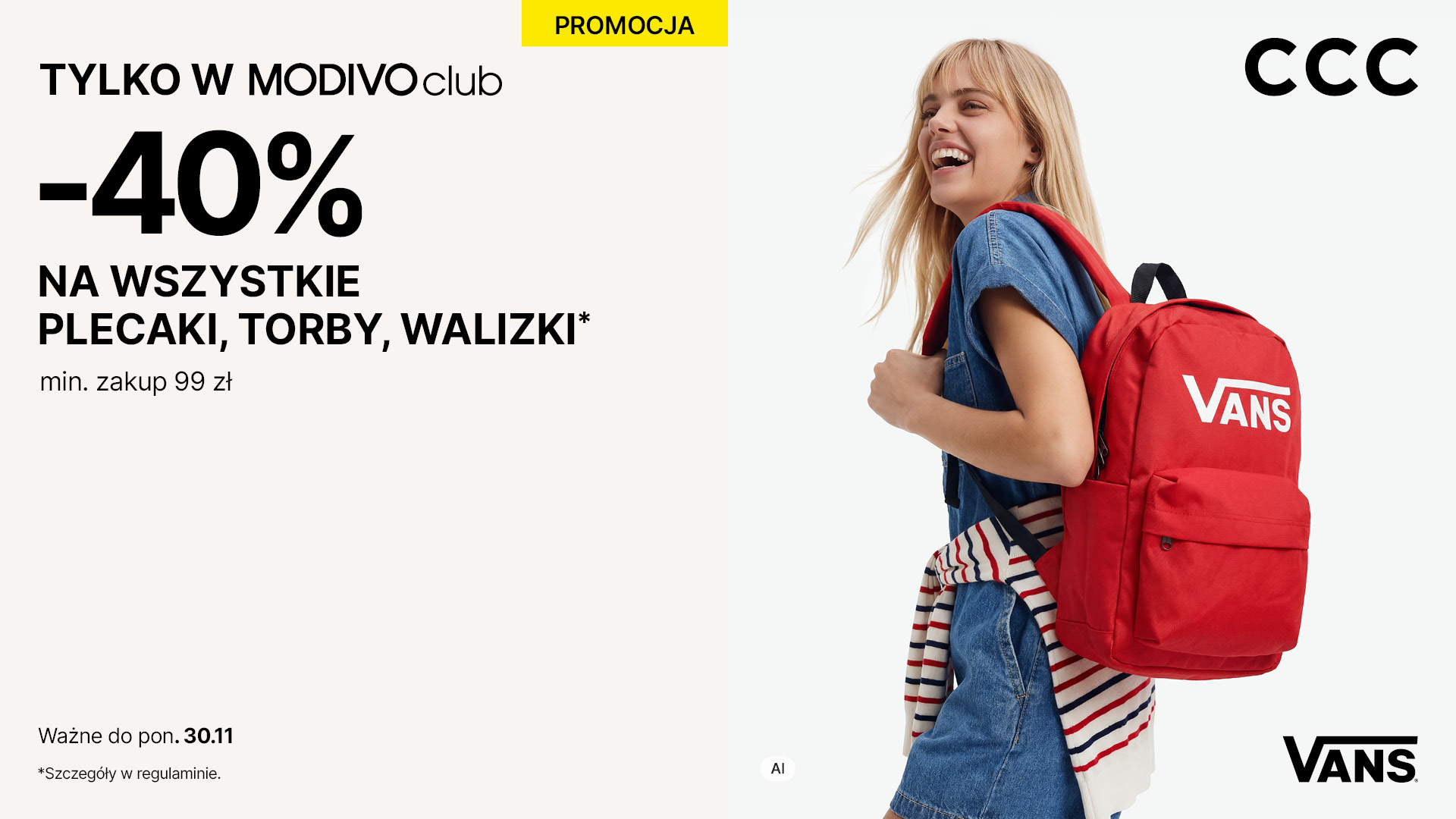 Nowy sezon i -40% na wszystkie plecaki, torby i walizki z MODIVOclub!