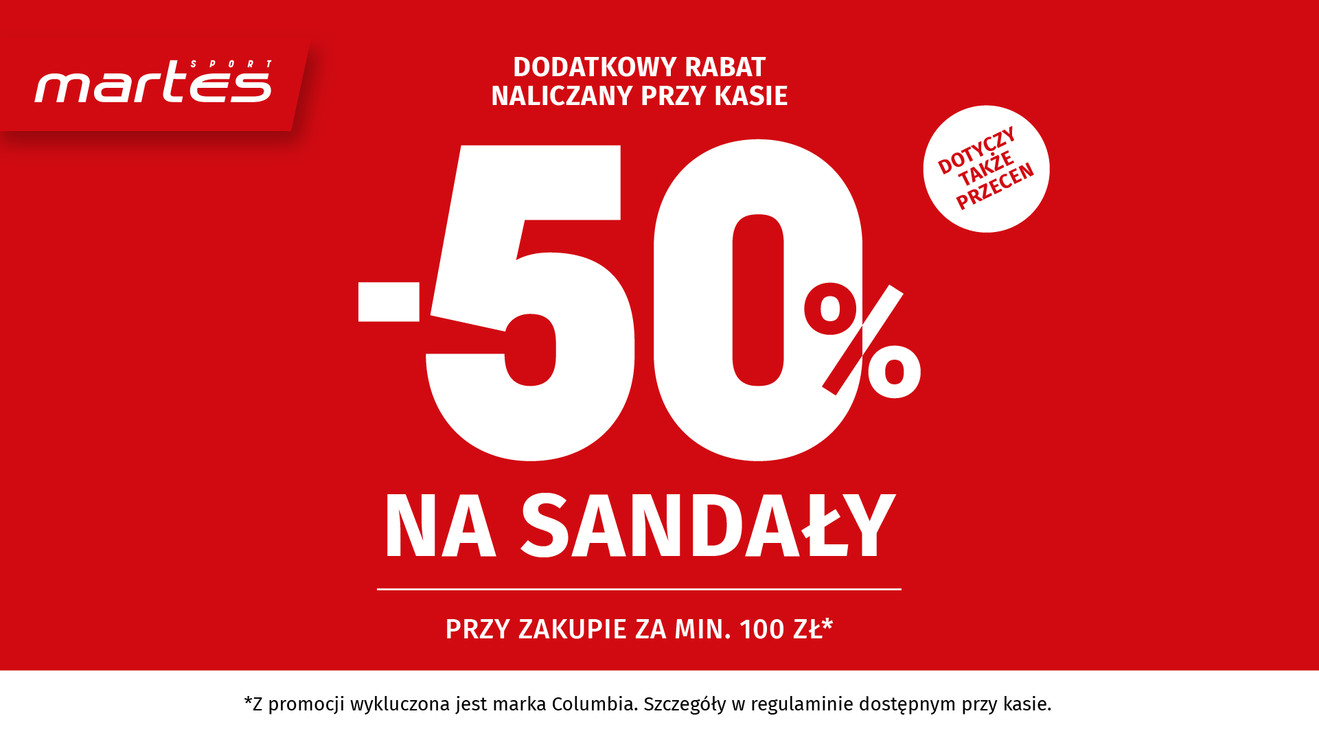 -50% NA SANDAŁY w Martes Sport!
