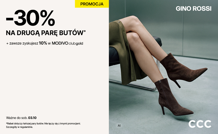 W CCC kup dwie pary obuwia i odbierz 30% rabatu!