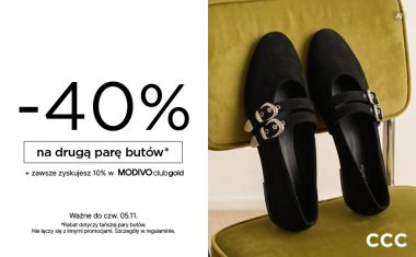 W CCC -40% na drugą parę butów!