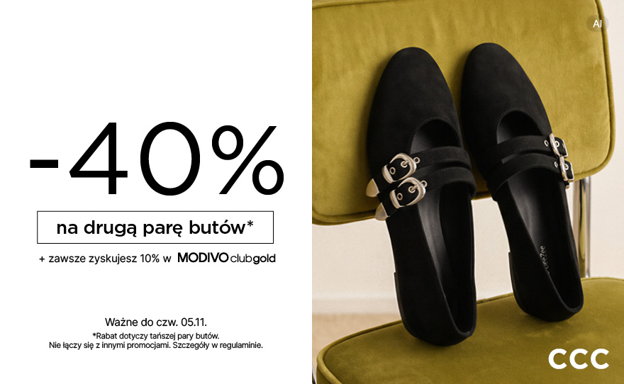 W CCC -40% na drugą parę butów!